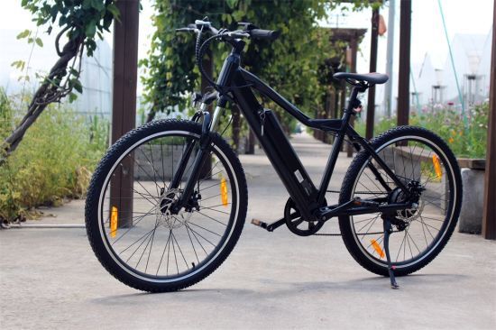 hombre pedaleando por el campo con una bicicleta eléctrica