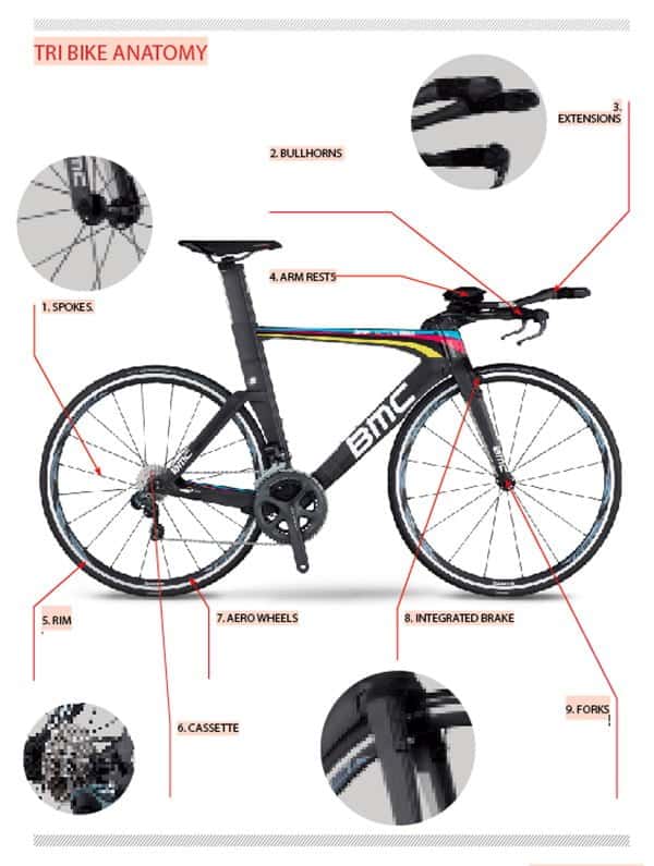 anatomia bici de triatlón